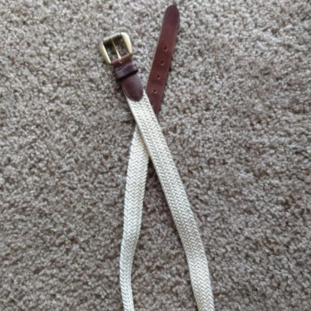 Vintage Belt - White Braided